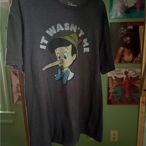 Disney Charcoal Pinocchio Kids T-Shirt